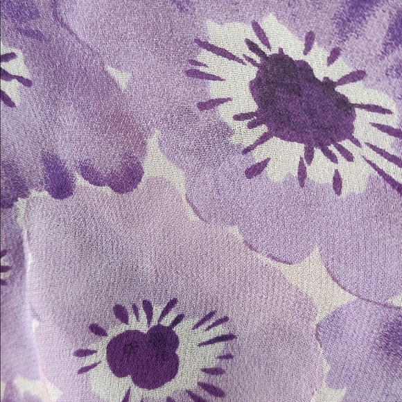 Ann Taylor Purple  Silk Shawl - Picture 3 of 3